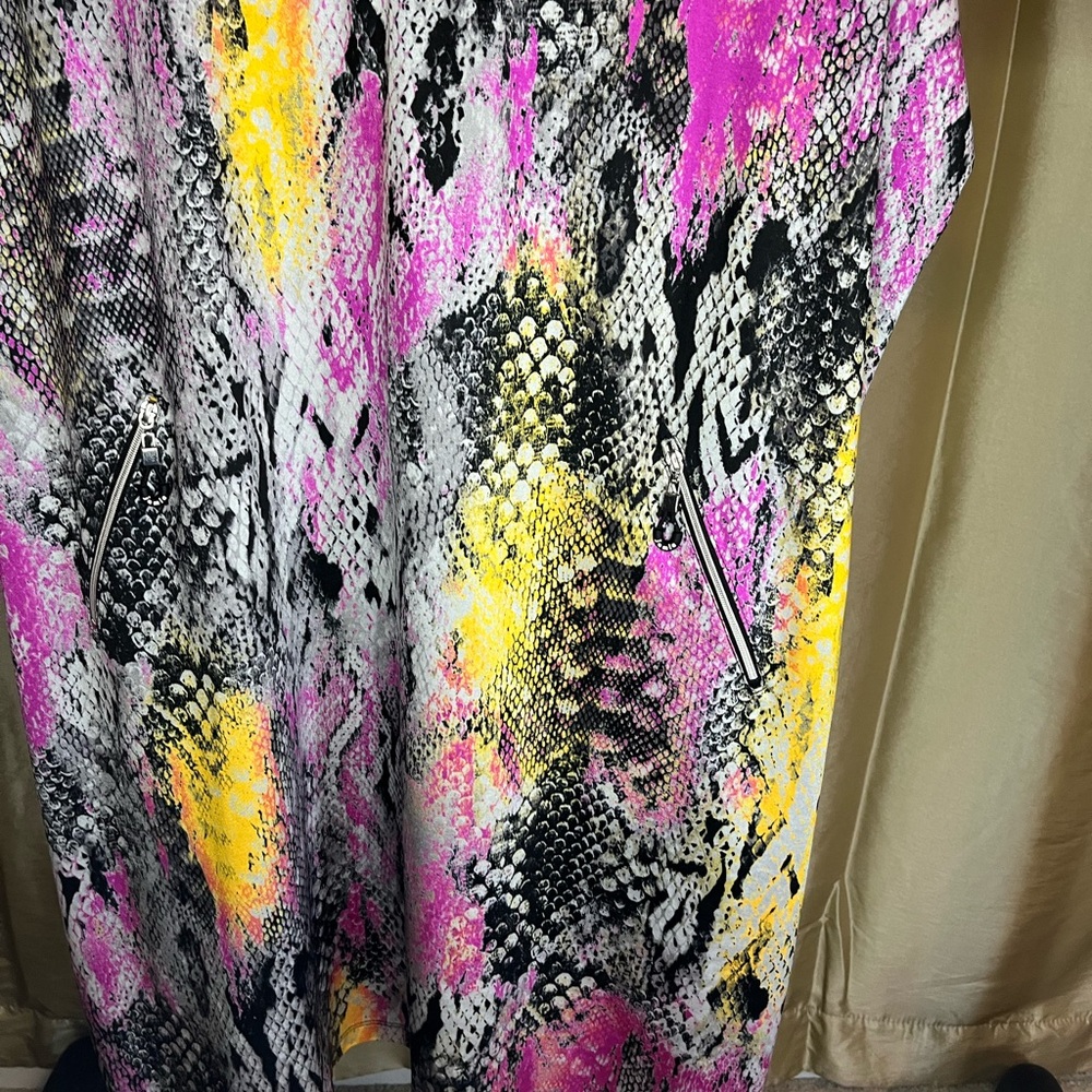 Jamie Sadock Pink and Yellow Snakeskin Maxi for Golf/Pickleball/ Tennis dress - Picture 2 of 10